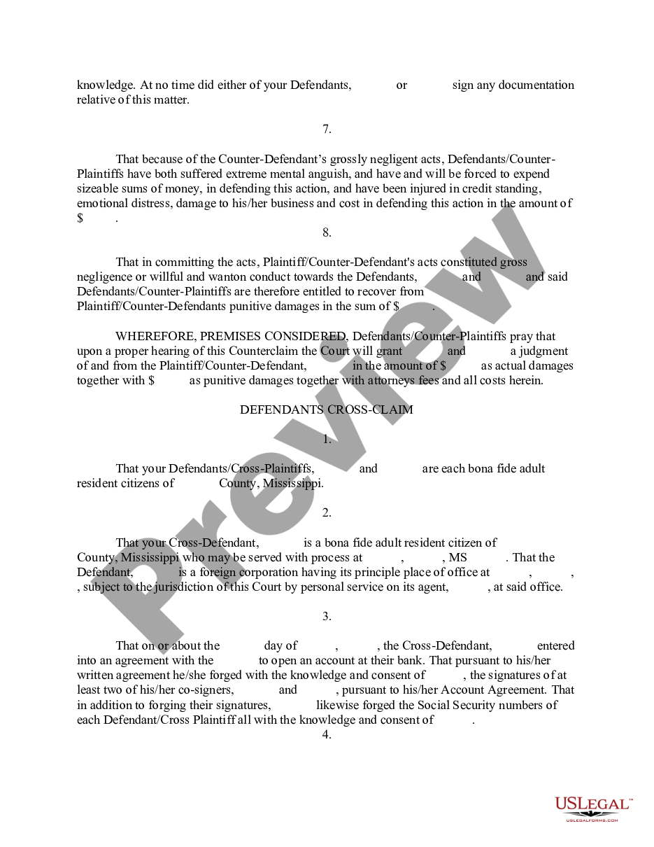 page 4 Defendants' Amended Answer, Counterclaim and Crossclaim preview