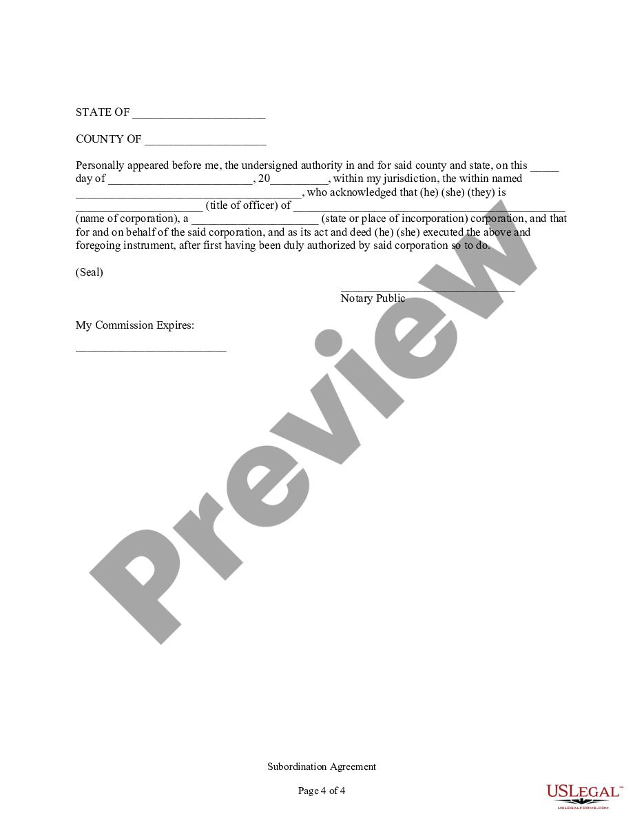 page 3 Subordination Agreement of Deed of Trust preview