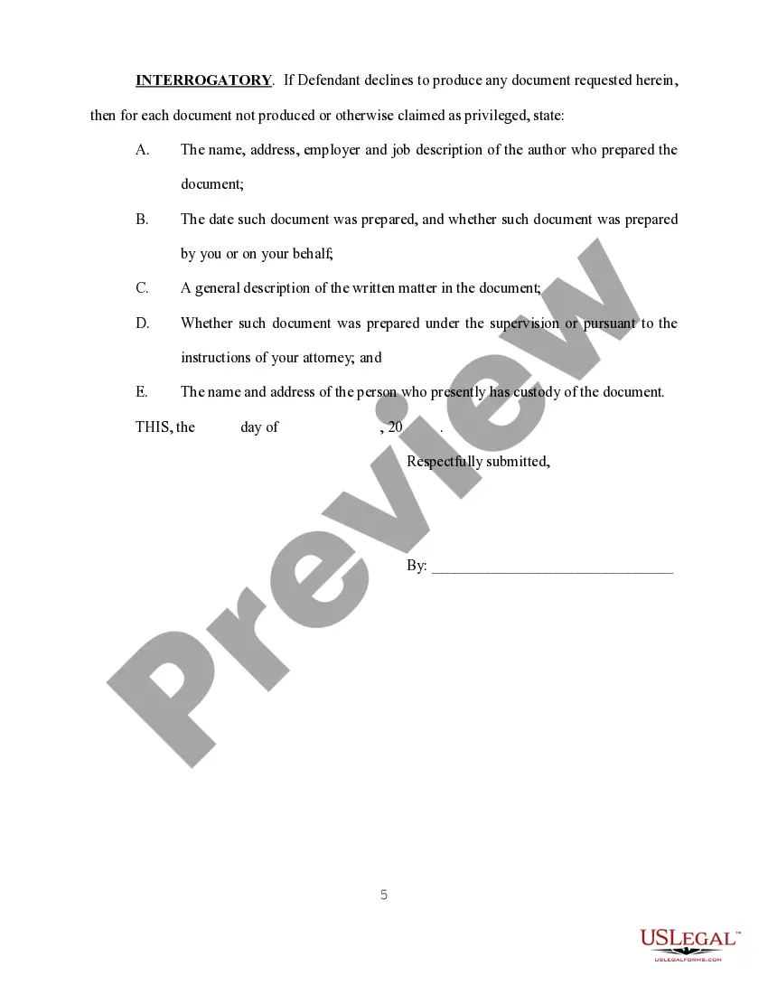 Get First Request for Production of Documents and Things to Defendant Preview First Request for Production of Documents and Things to Defendant