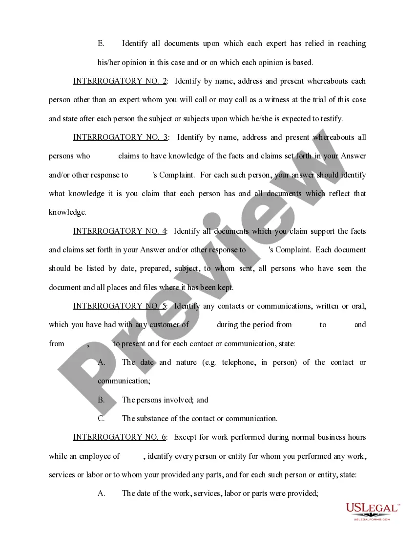 Get Interrogatories Preview Interrogatories