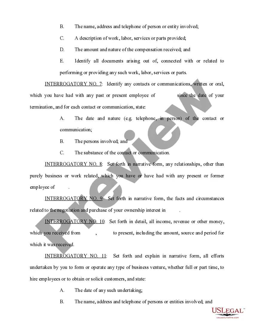 Get Interrogatories Preview Interrogatories