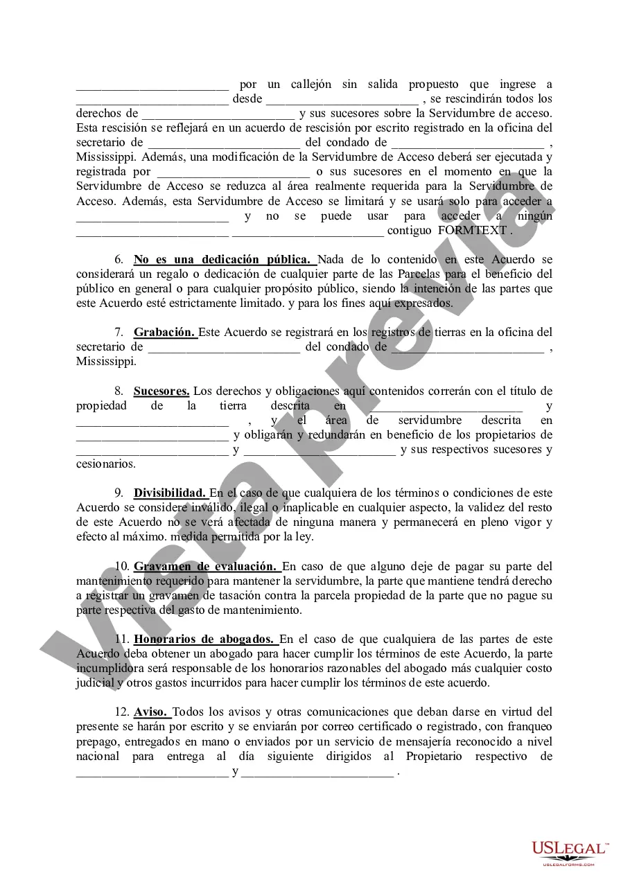 Preview Acuerdo de acceso y mantenimiento conjunto