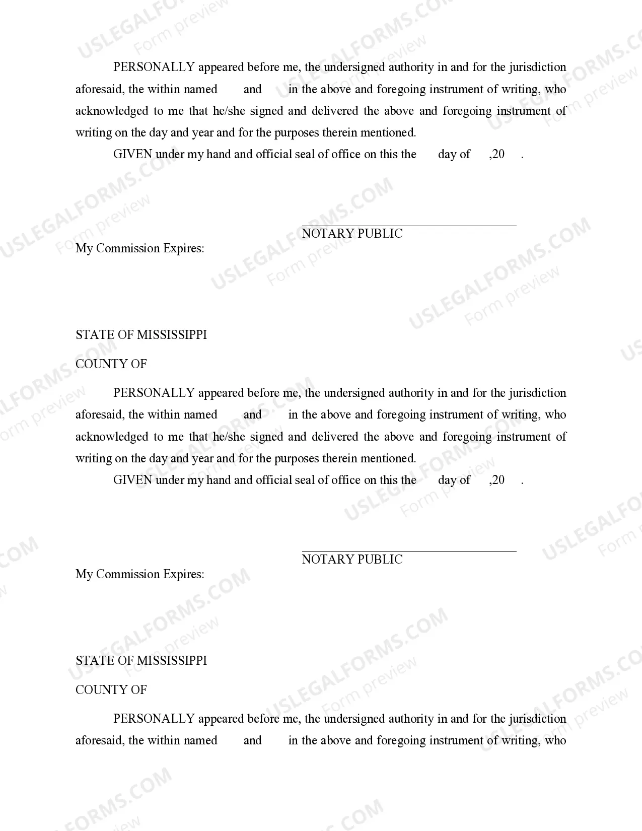 Preview Easement Grant