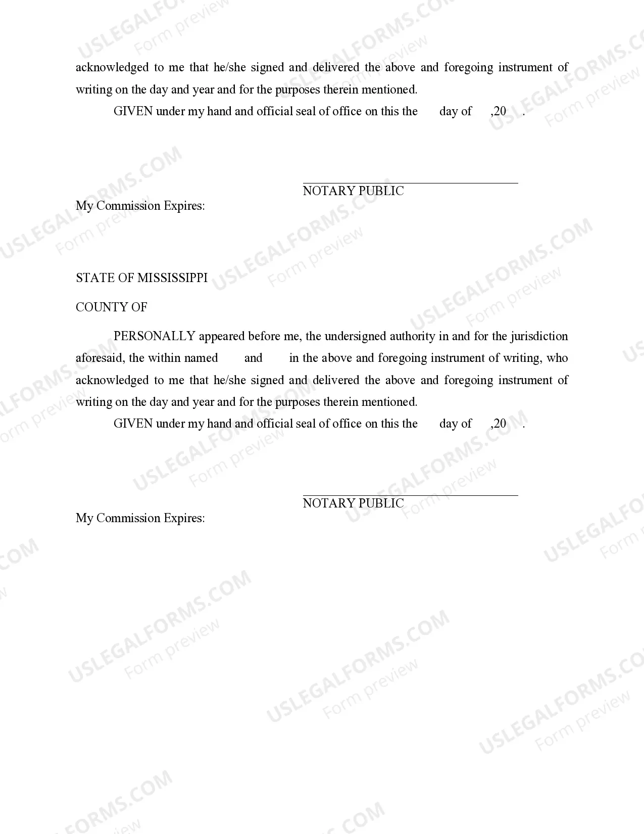 Preview Easement Grant