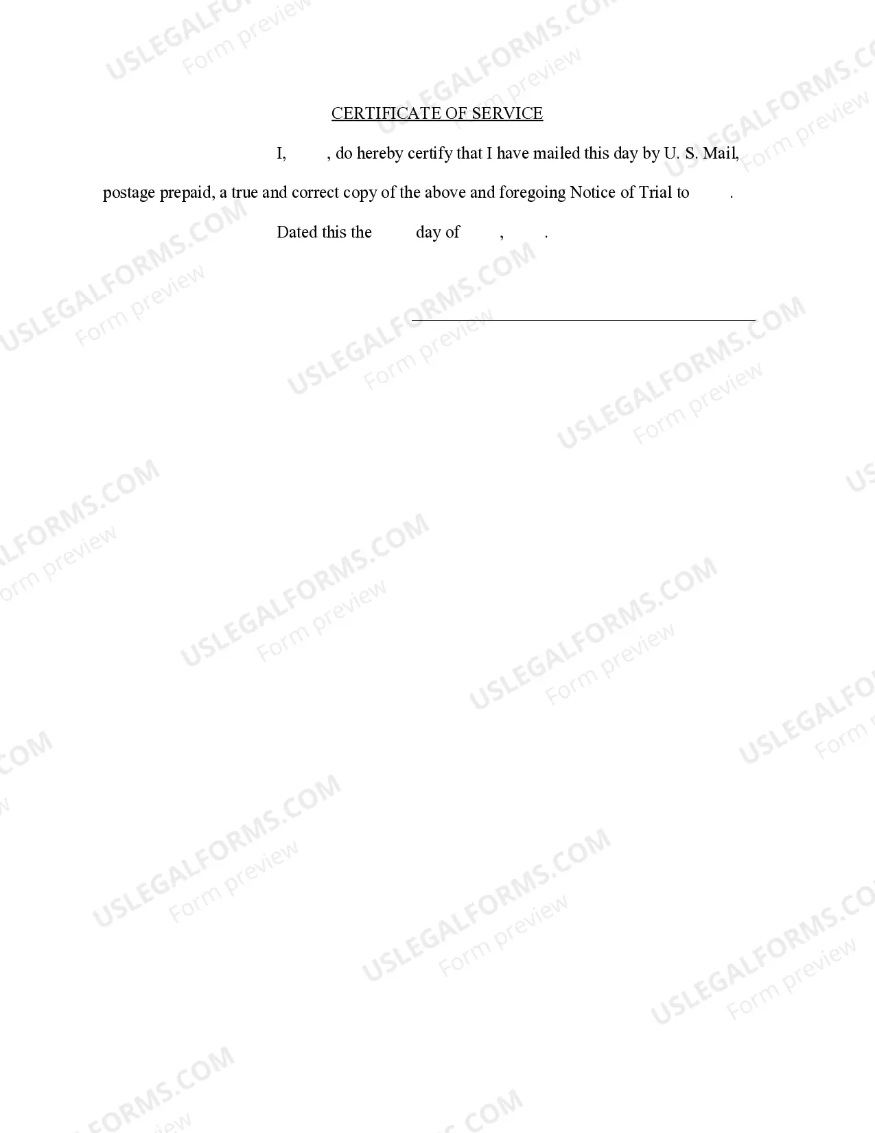 Preview Notice of Trial