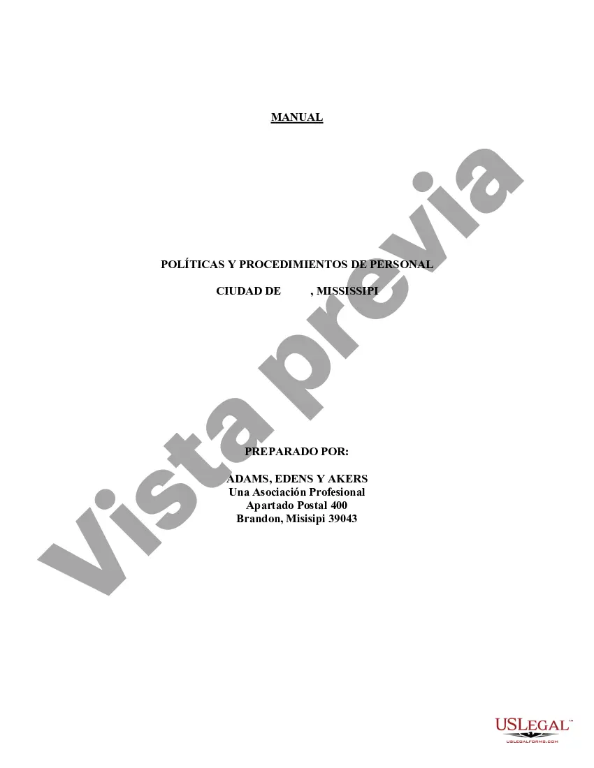 Preview Políticas de personal - Manual - Ciudad de Pelahatchie