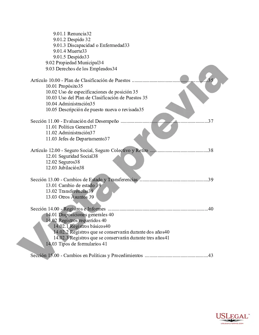 Preview Políticas de personal - Manual - Ciudad de Pelahatchie