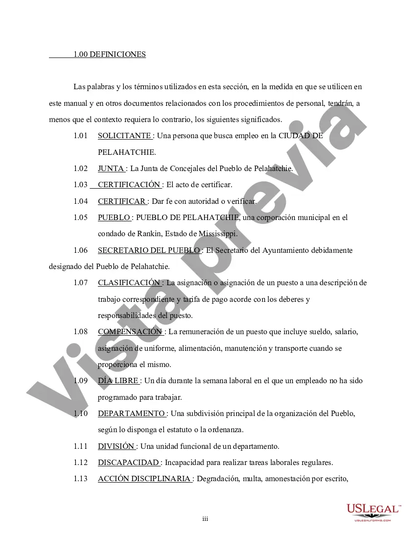 Preview Políticas de personal - Manual - Ciudad de Pelahatchie