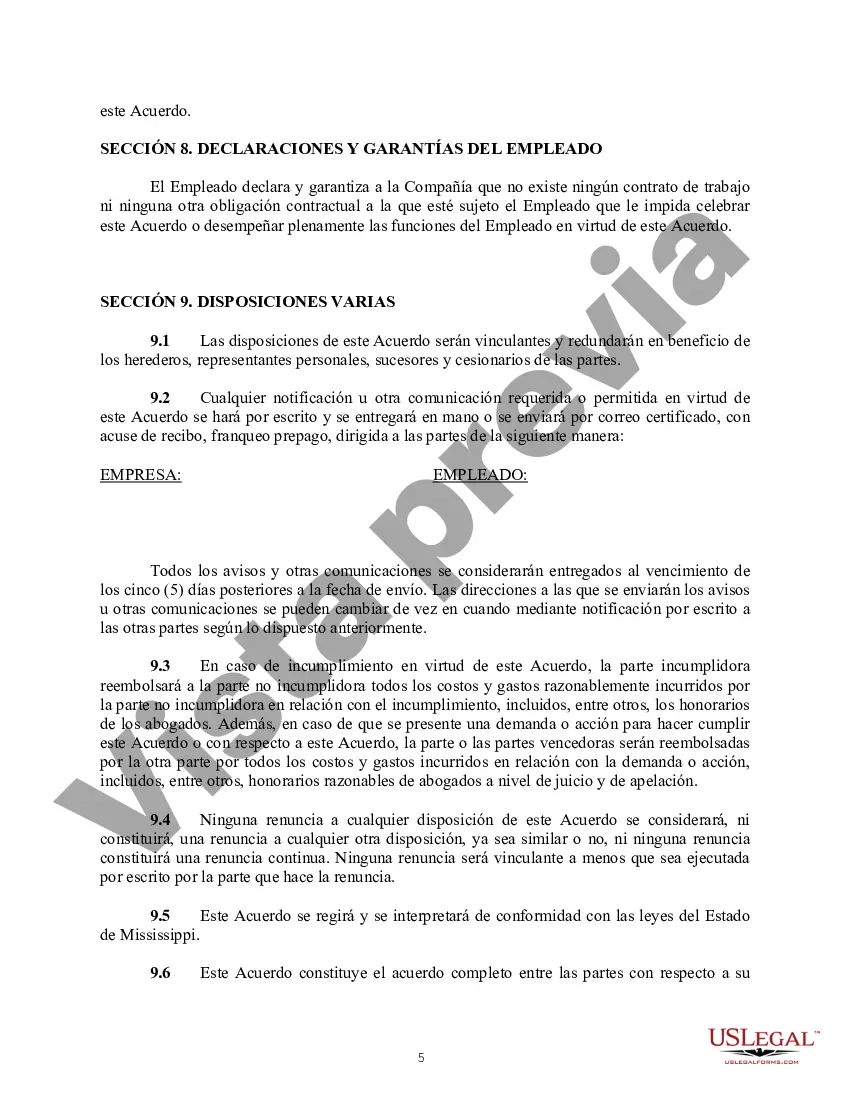 Preview Contrato de trabajo entre propietario único y un empleado