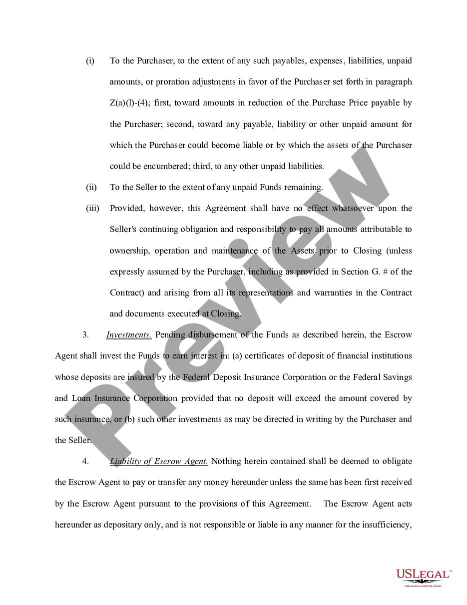 page 2 Escrow Agreement between Limited Partnerships preview