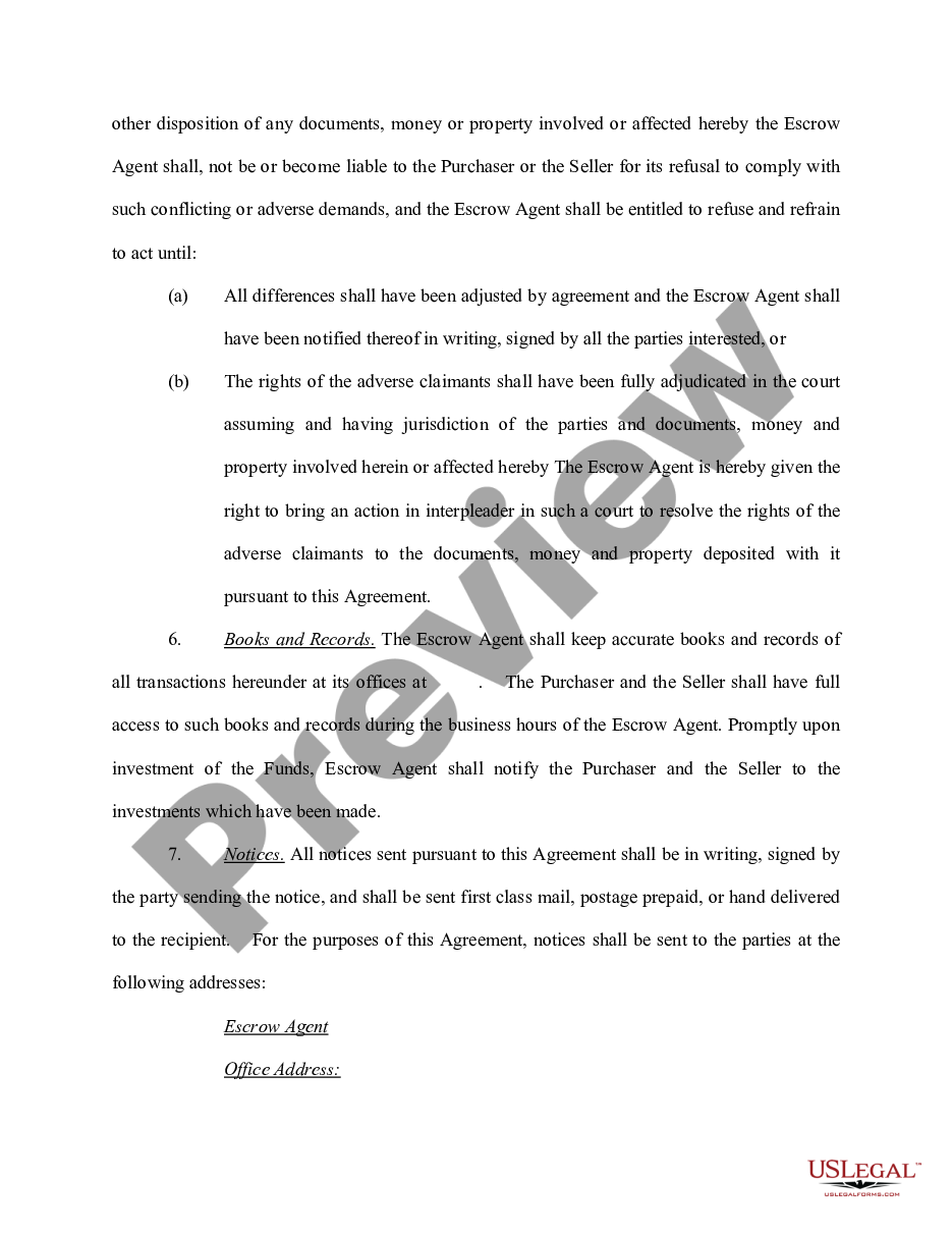 page 4 Escrow Agreement between Limited Partnerships preview