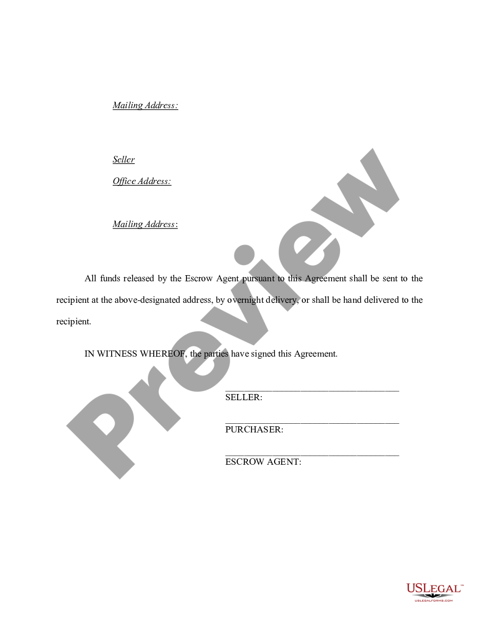 page 5 Escrow Agreement between Limited Partnerships preview