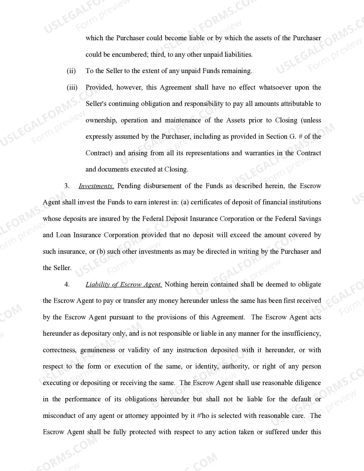 Preview Escrow Agreement between Limited Partnerships