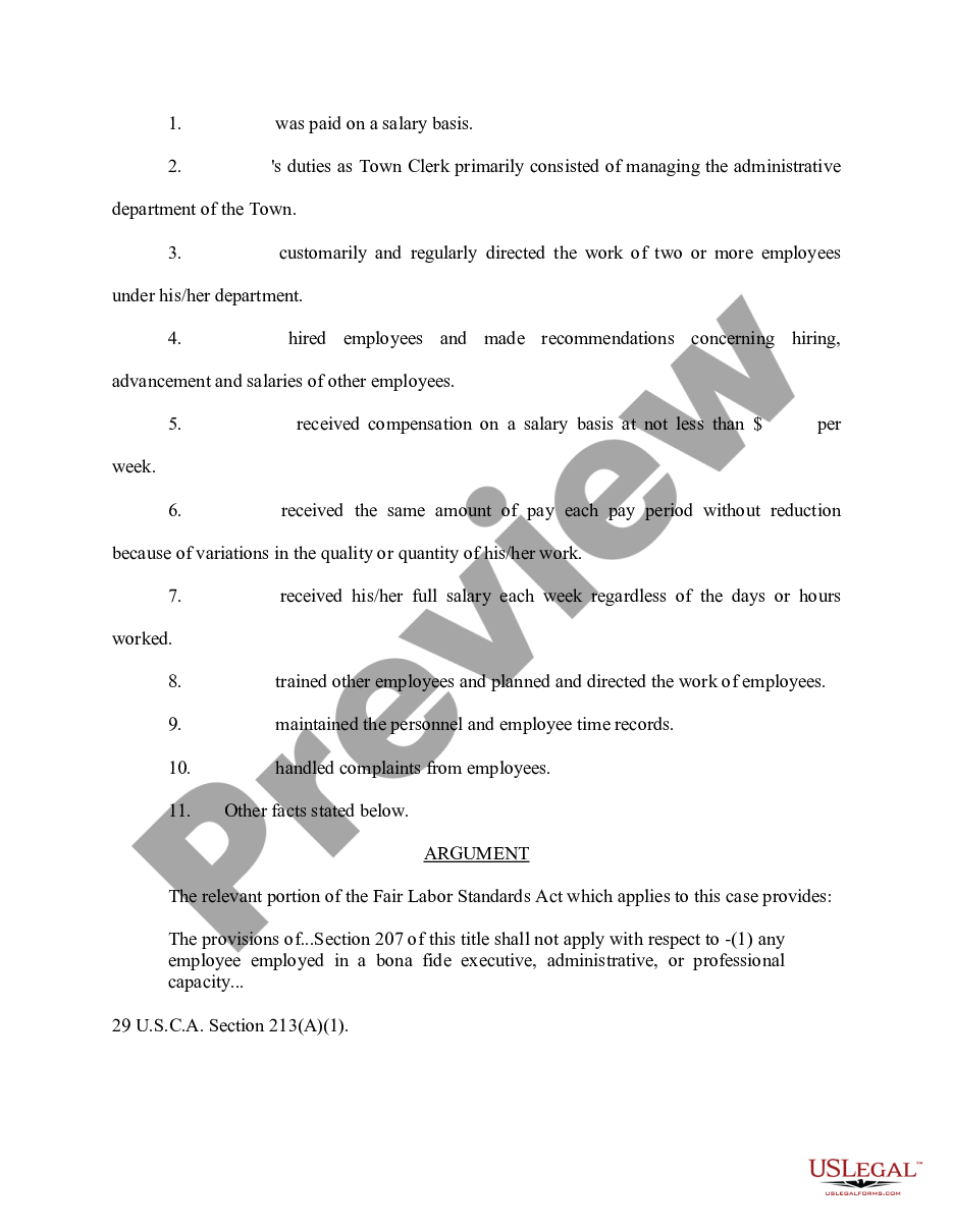page 3 Memorandum in Support of Motion for Summary Judgment by Defendant preview