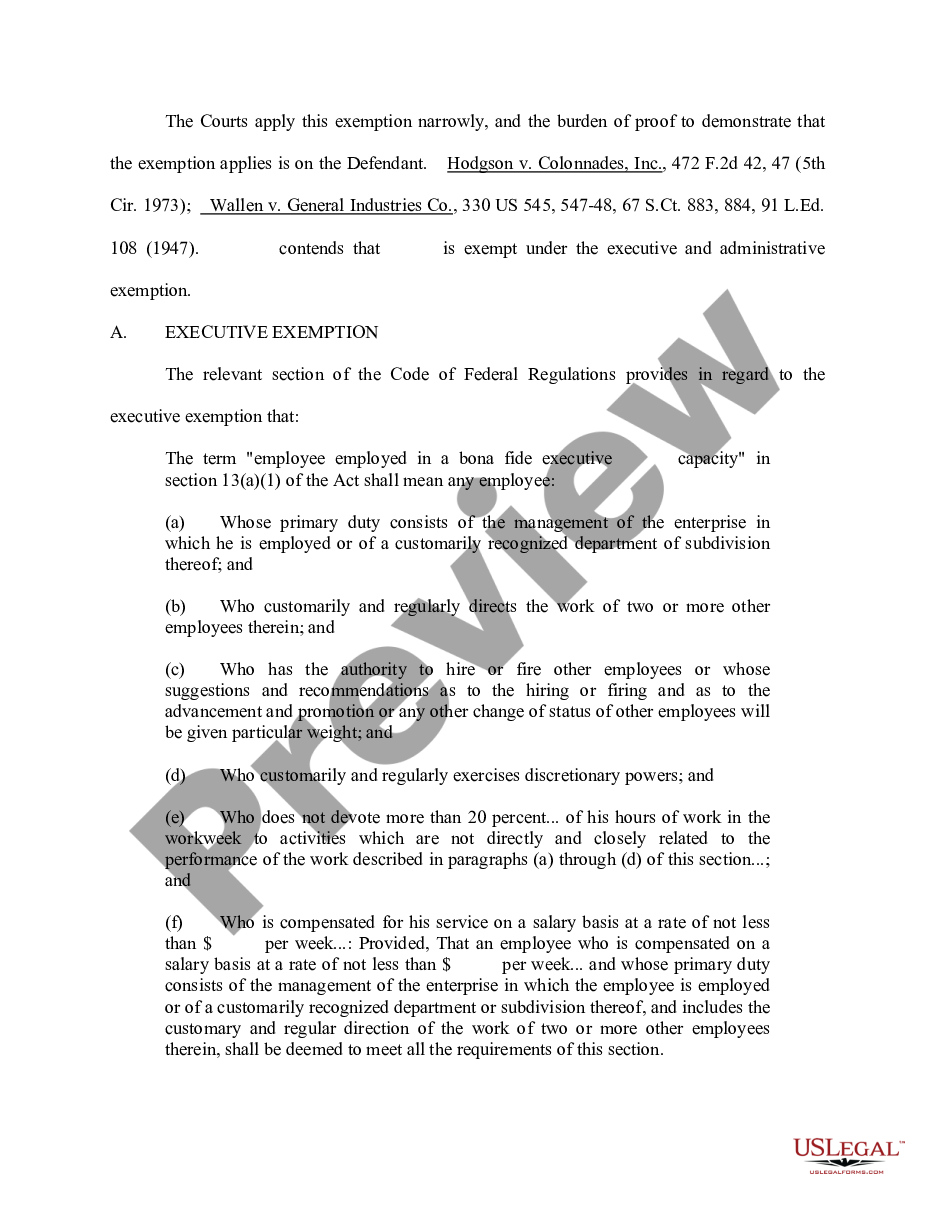 page 4 Memorandum in Support of Motion for Summary Judgment by Defendant preview