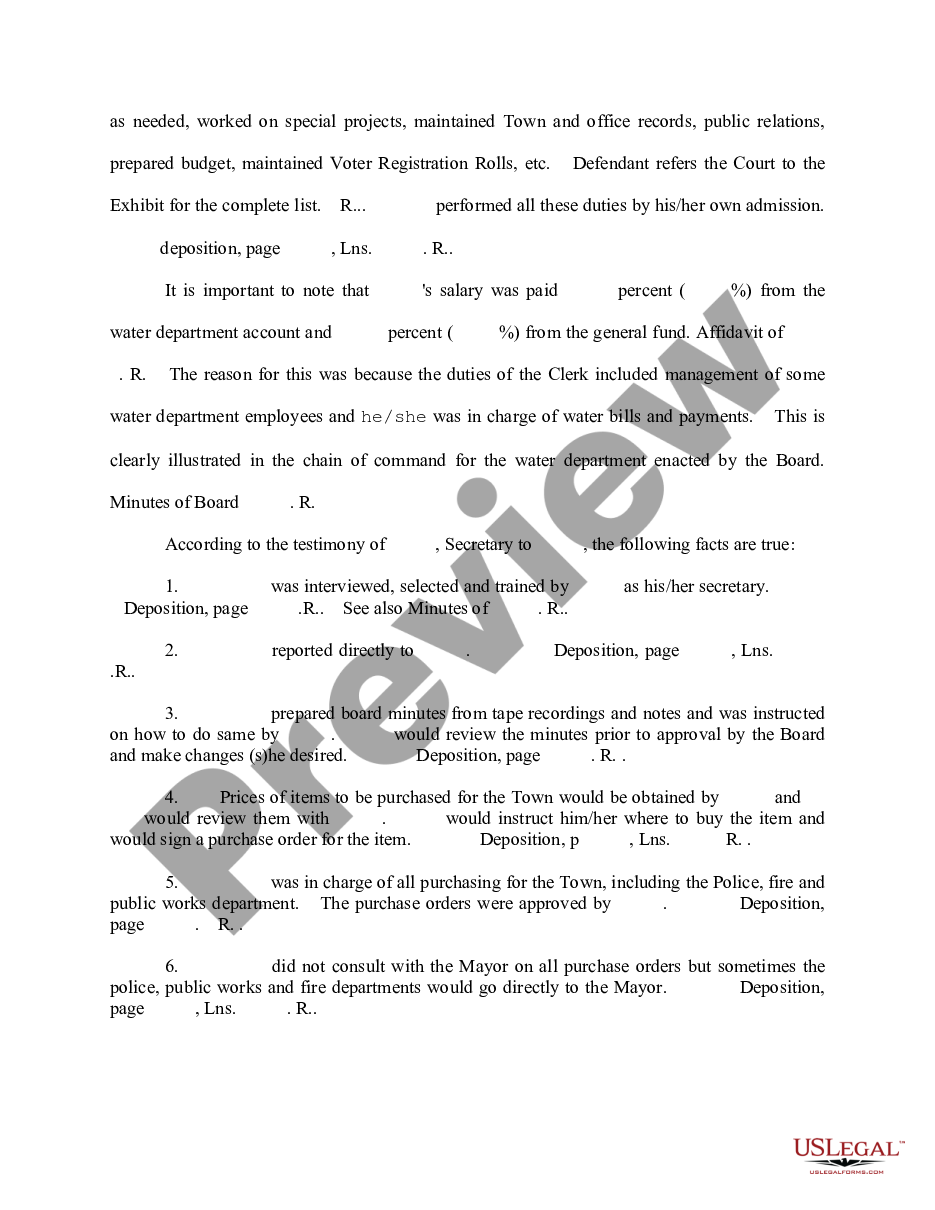 page 8 Memorandum in Support of Motion for Summary Judgment by Defendant preview