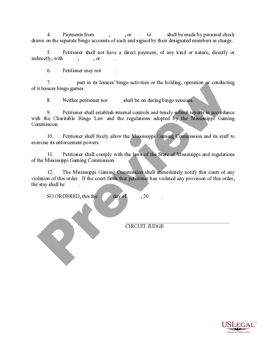 Preview Order Granting Conditional Stay