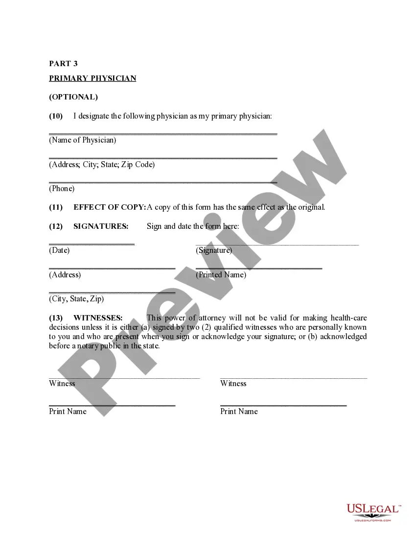 Preview Advance Healthcare Directive