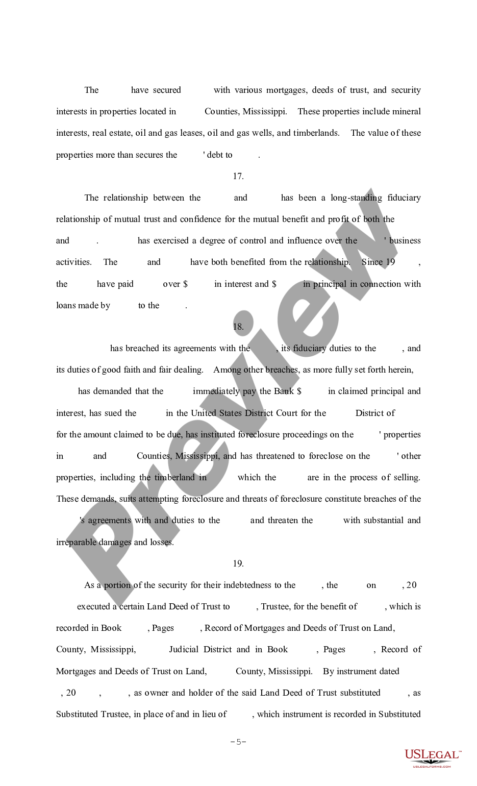 page 4 Complaint for Injunctive Relief, Breach of Contract and Fiduciary Duty preview