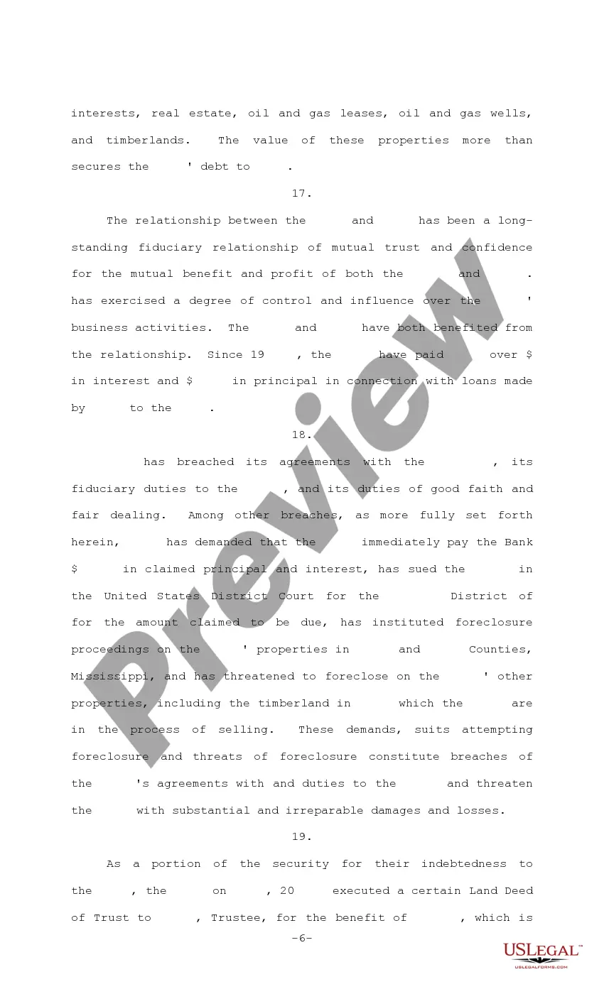 Get Complaint for Injunctive Relief, Breach of Contract and Fiduciary Duty Preview Complaint for Injunctive Relief, Breach of Contract and Fiduciary Duty