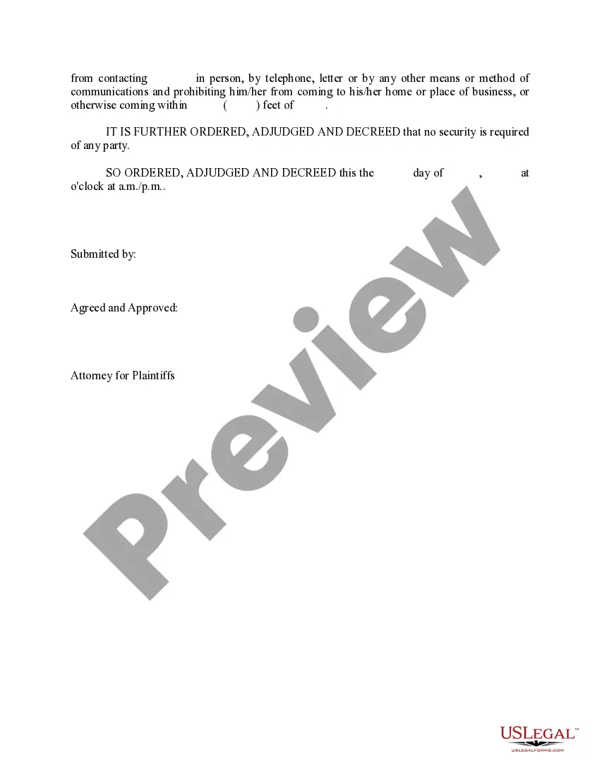 Preview Notice of Hearing and Agreed Order Granting Permanent Injunction