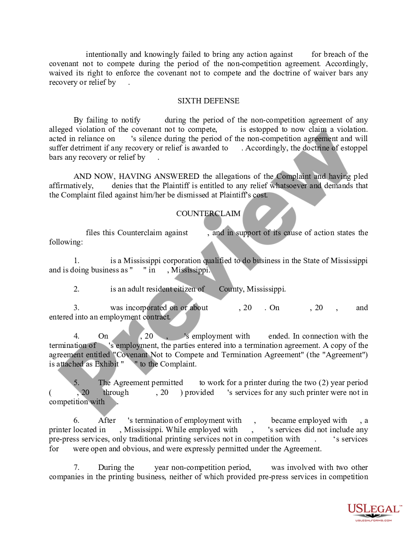 Sample Answer And Counterclaim For Divorce | US Legal Forms