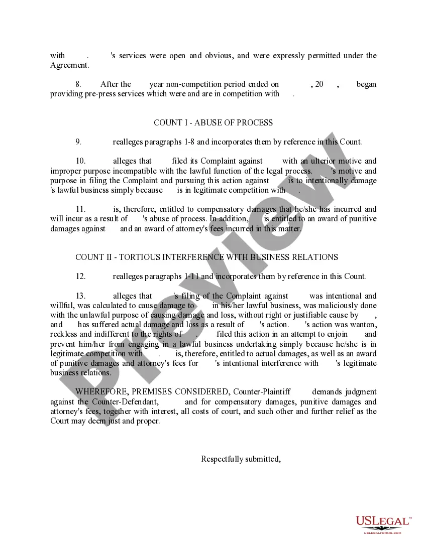 Get Answer, Defenses, and Counterclaim Preview Answer, Defenses, and Counterclaim