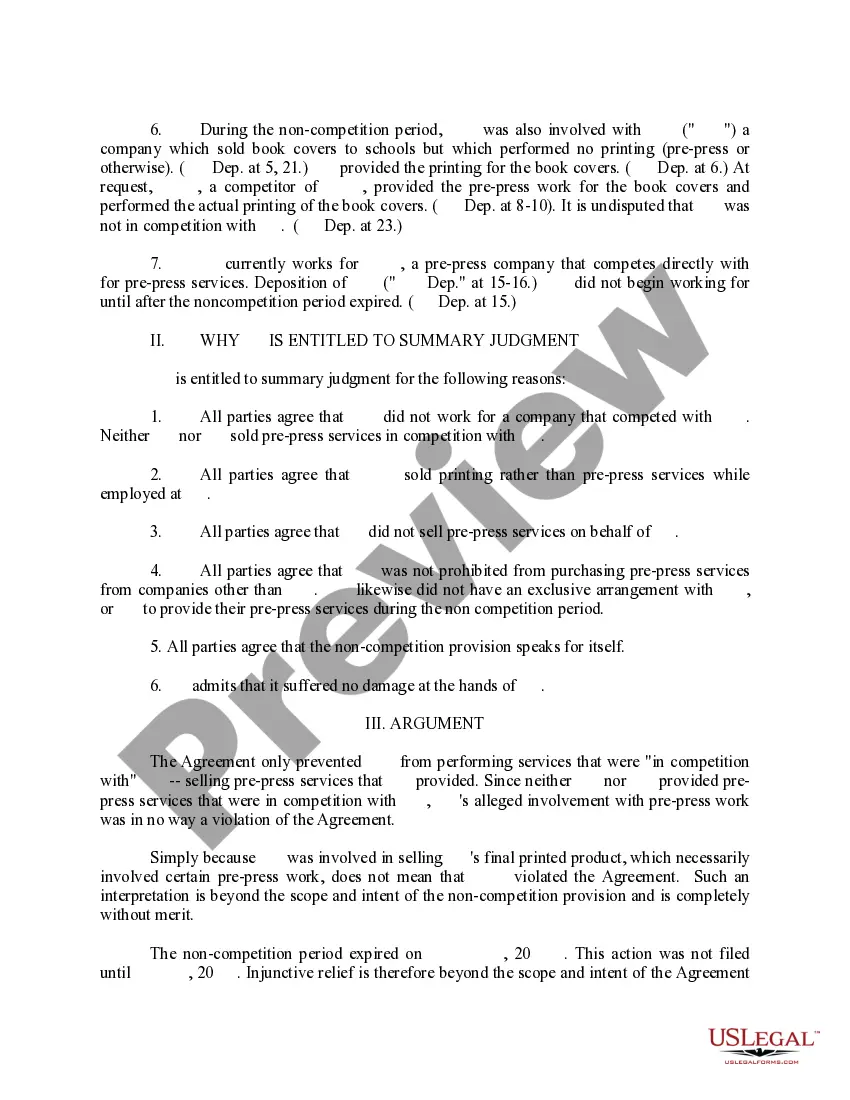 Get Motion for Summary Judgment Preview Motion for Summary Judgment