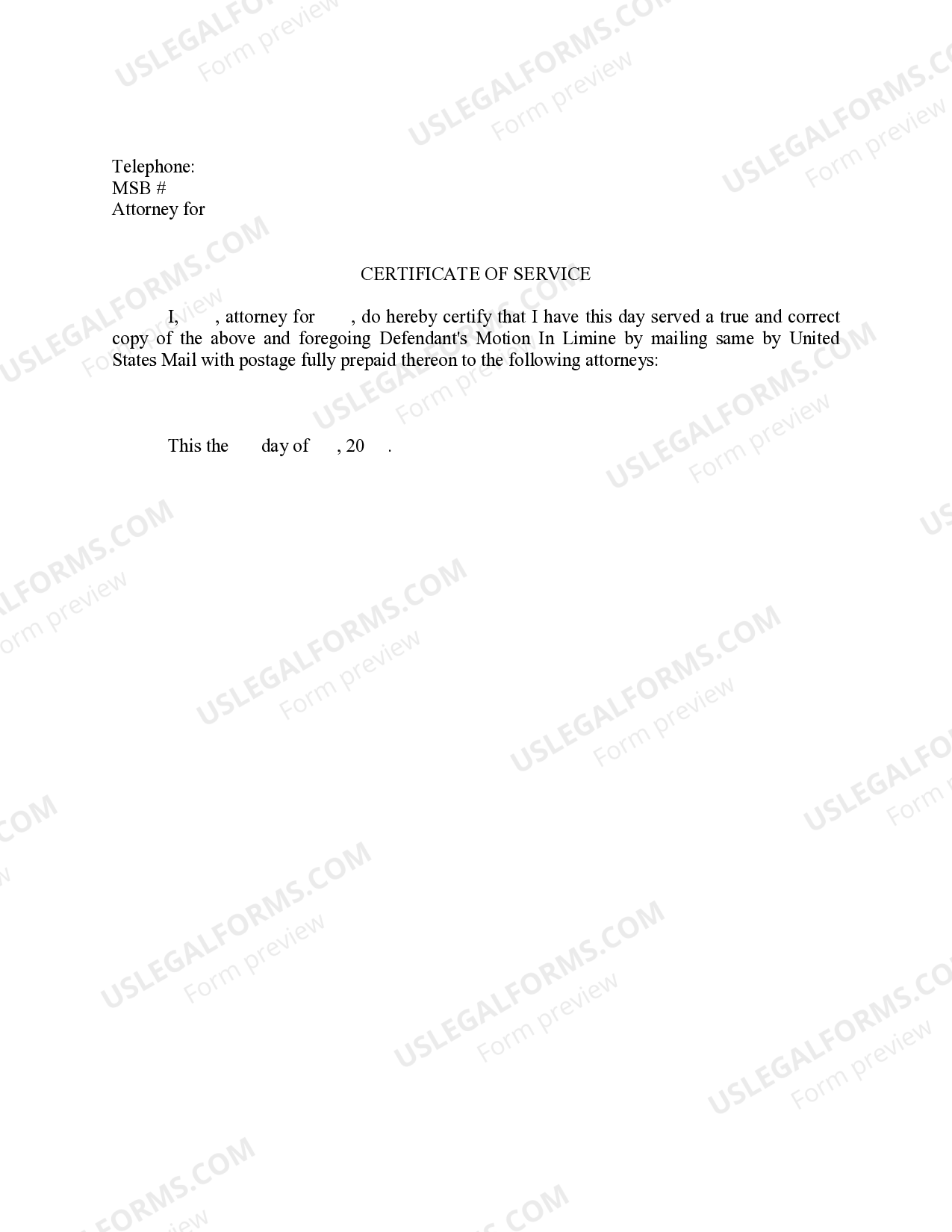 Mississippi Memorandum Brief in Support of Motion in Limine Brief