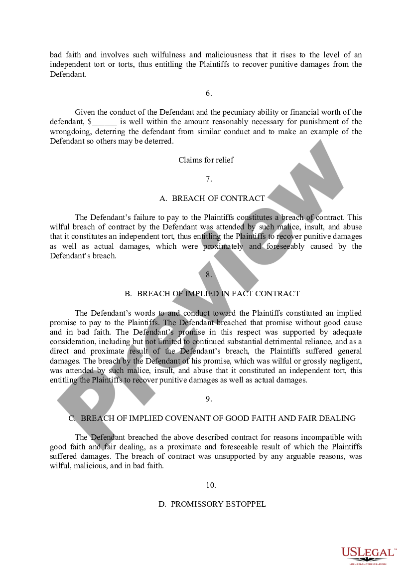 Mississippi Complaint for Breach of Contract - Breach Of Contract ...