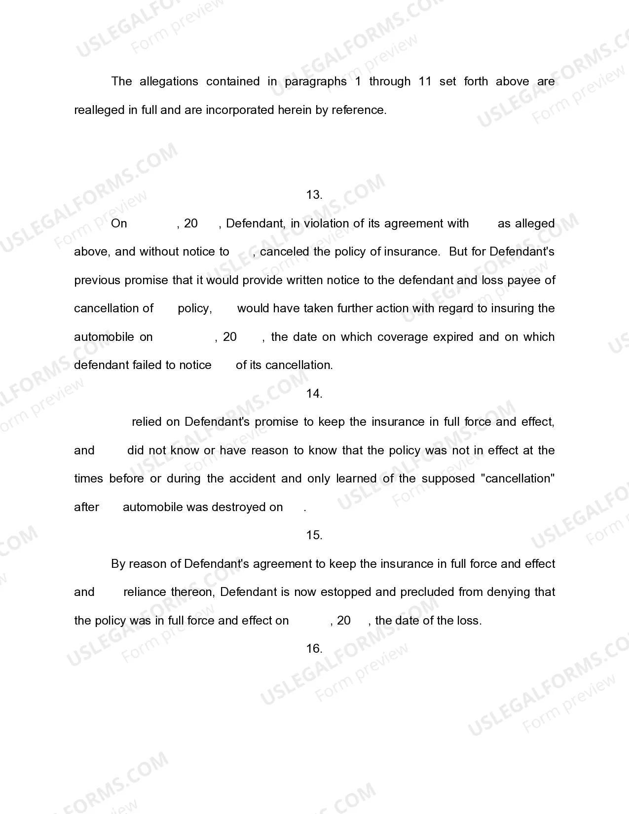 Preview Bad Faith Complaint