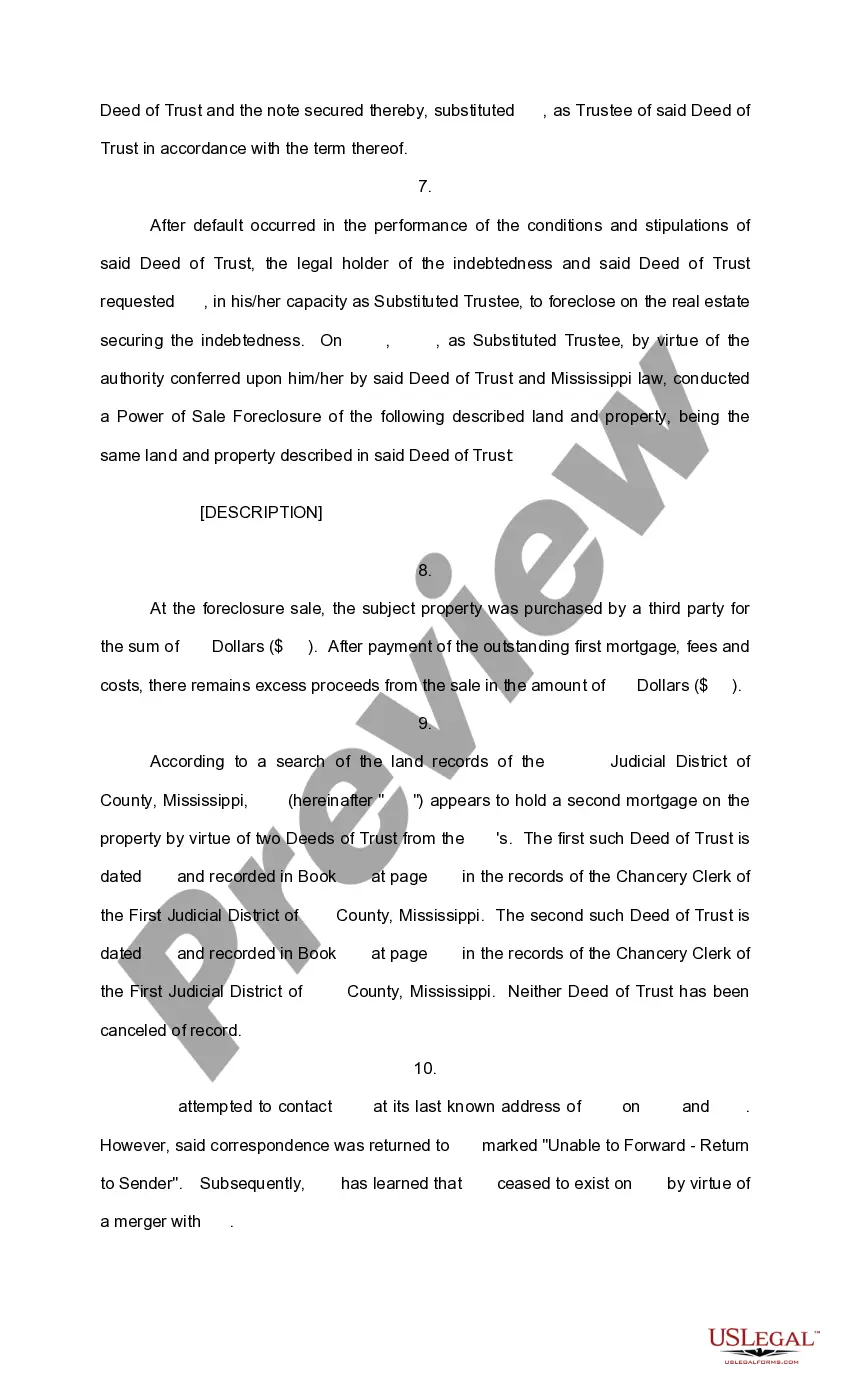 Preview Complaint for Interpleader by Trustee