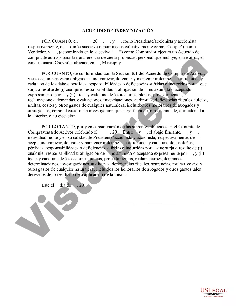 Preview Acuerdo de Indemnización