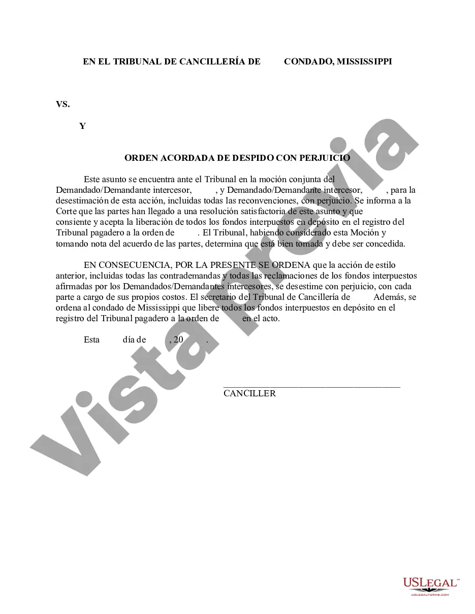 Preview Orden Acordada de Despido con Perjuicio