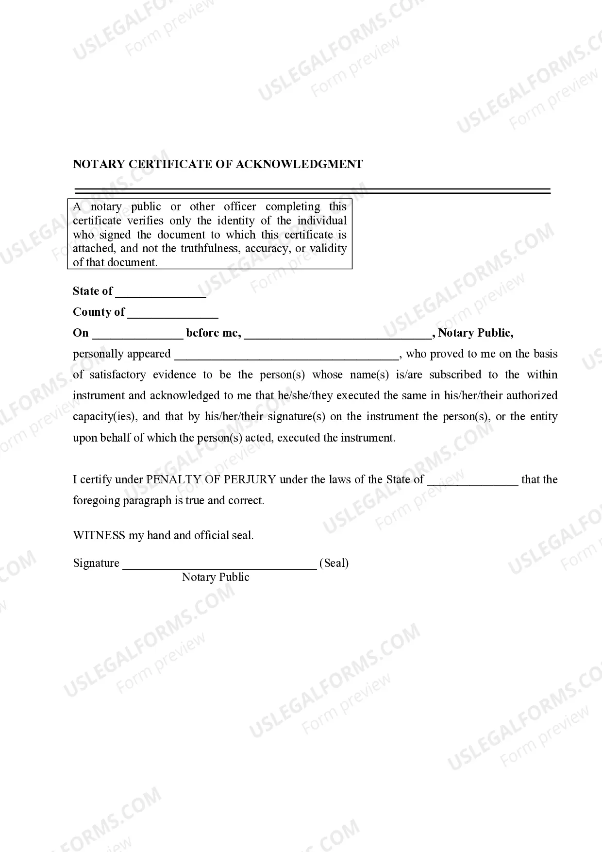 Preview Notice of Lien