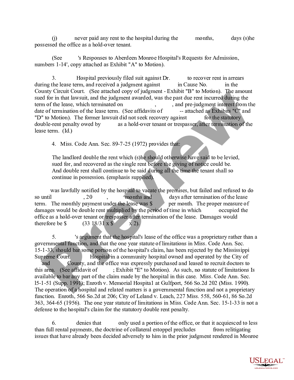 page 1 A03 Response of Defendant to Plaintiff's Motion for Summary Judgment preview