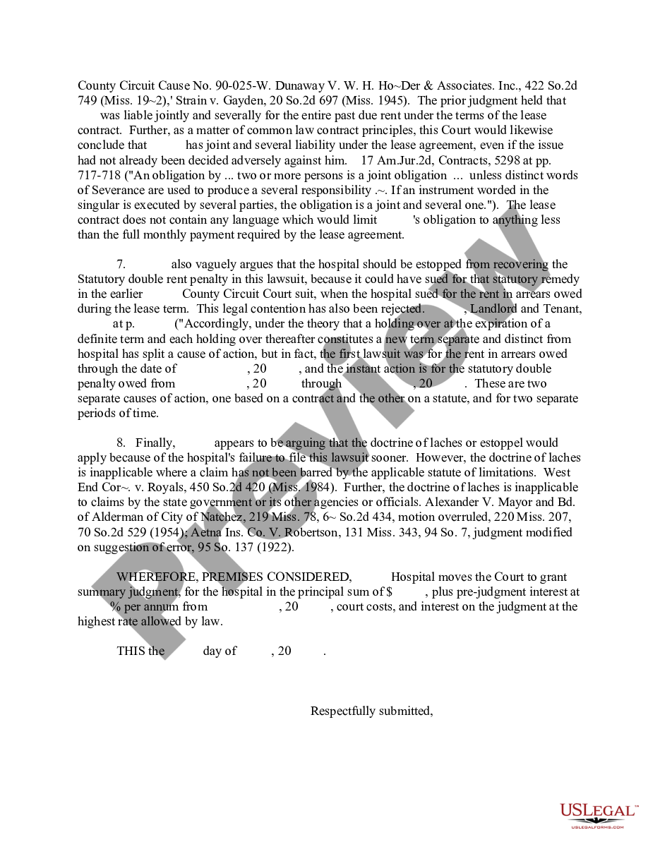 page 2 A03 Response of Defendant to Plaintiff's Motion for Summary Judgment preview