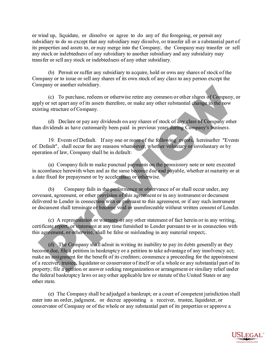 page 9 Loan Agreement preview
