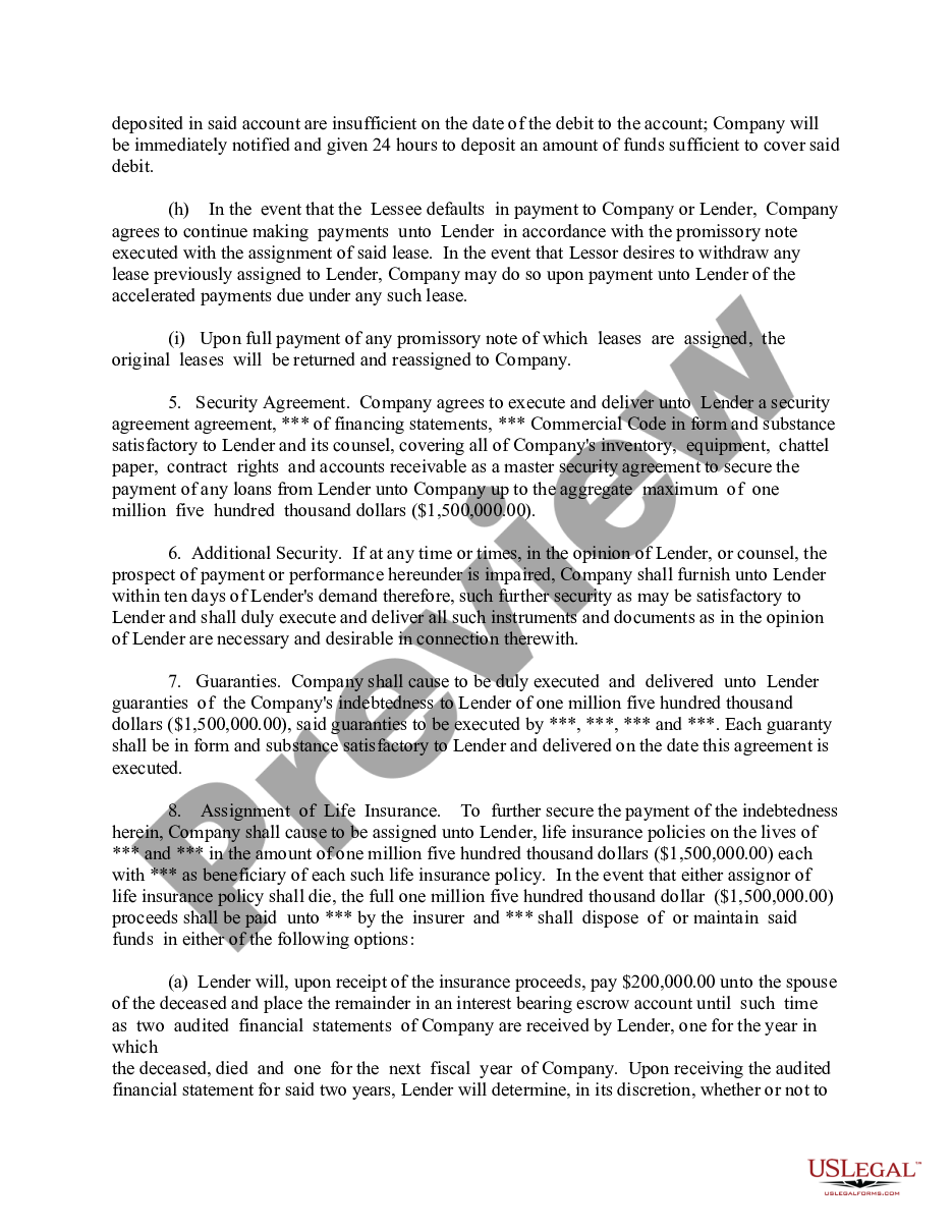 page 3 Loan Agreement preview