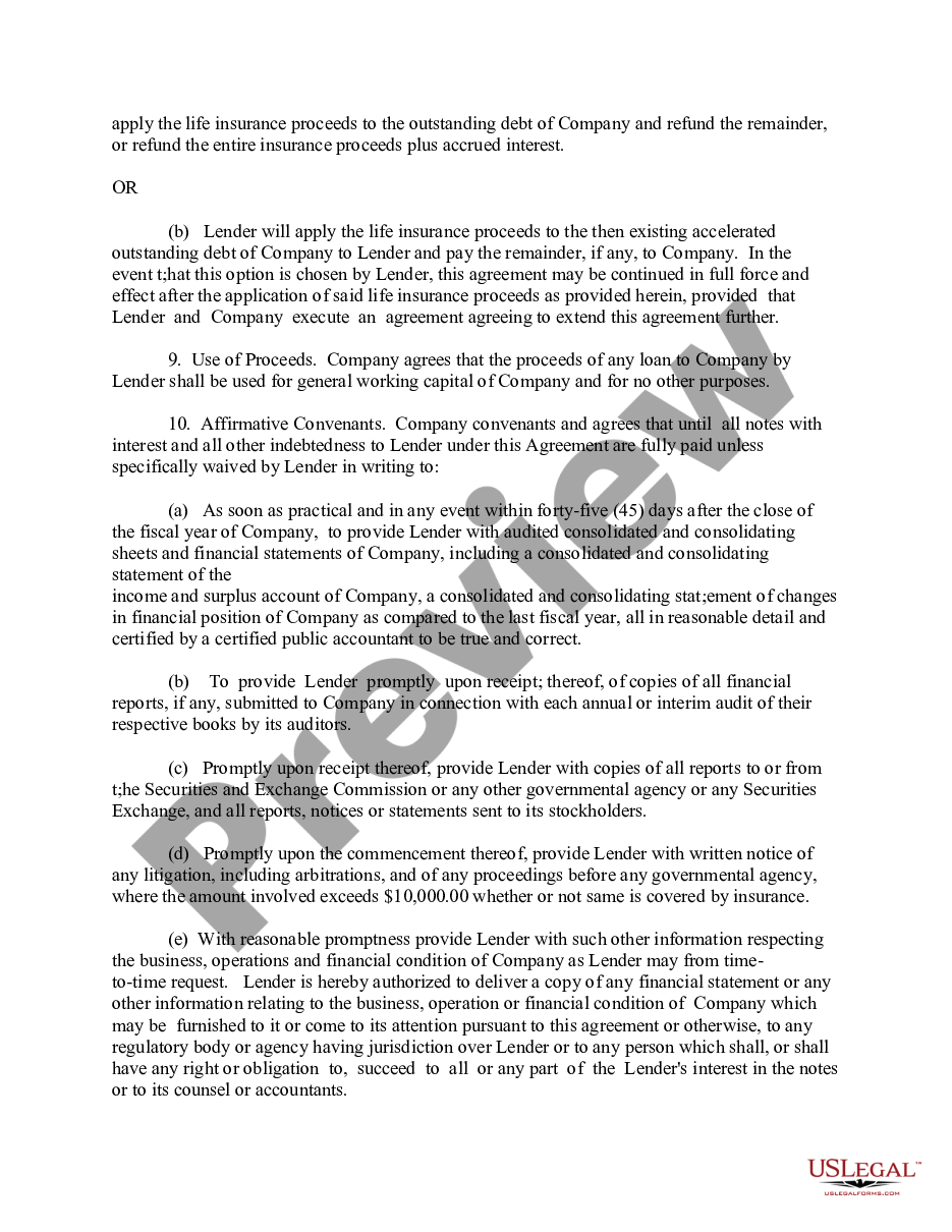 page 4 Loan Agreement preview
