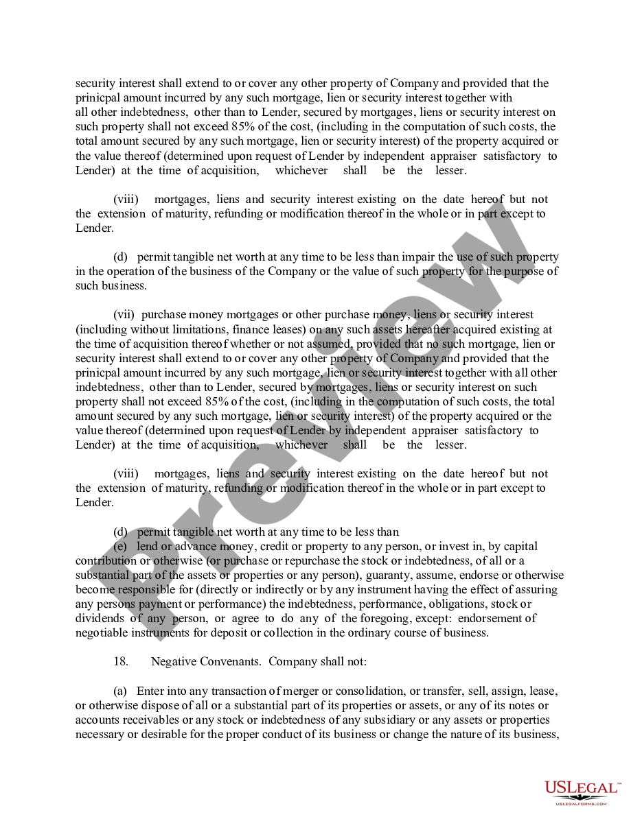 page 8 Loan Agreement preview