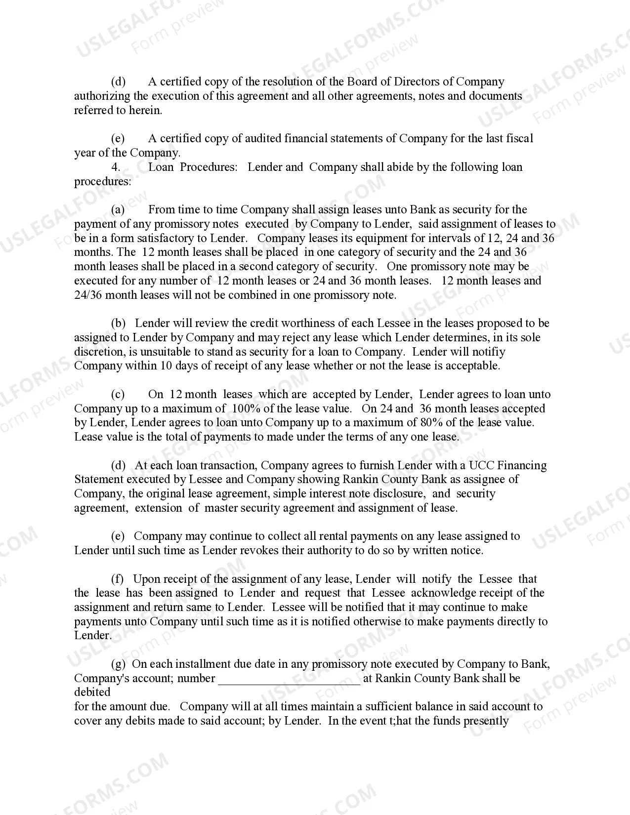 Preview Loan Agreement