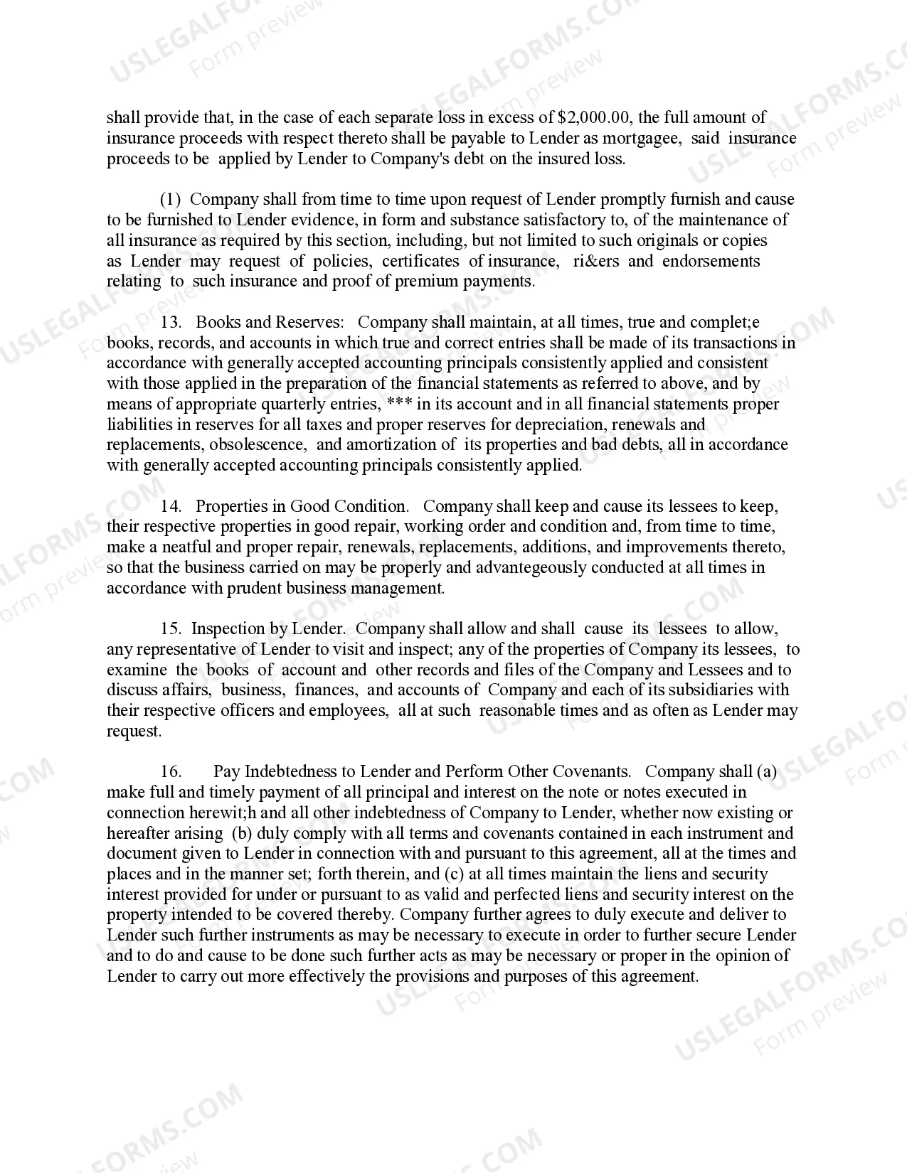 Preview Loan Agreement