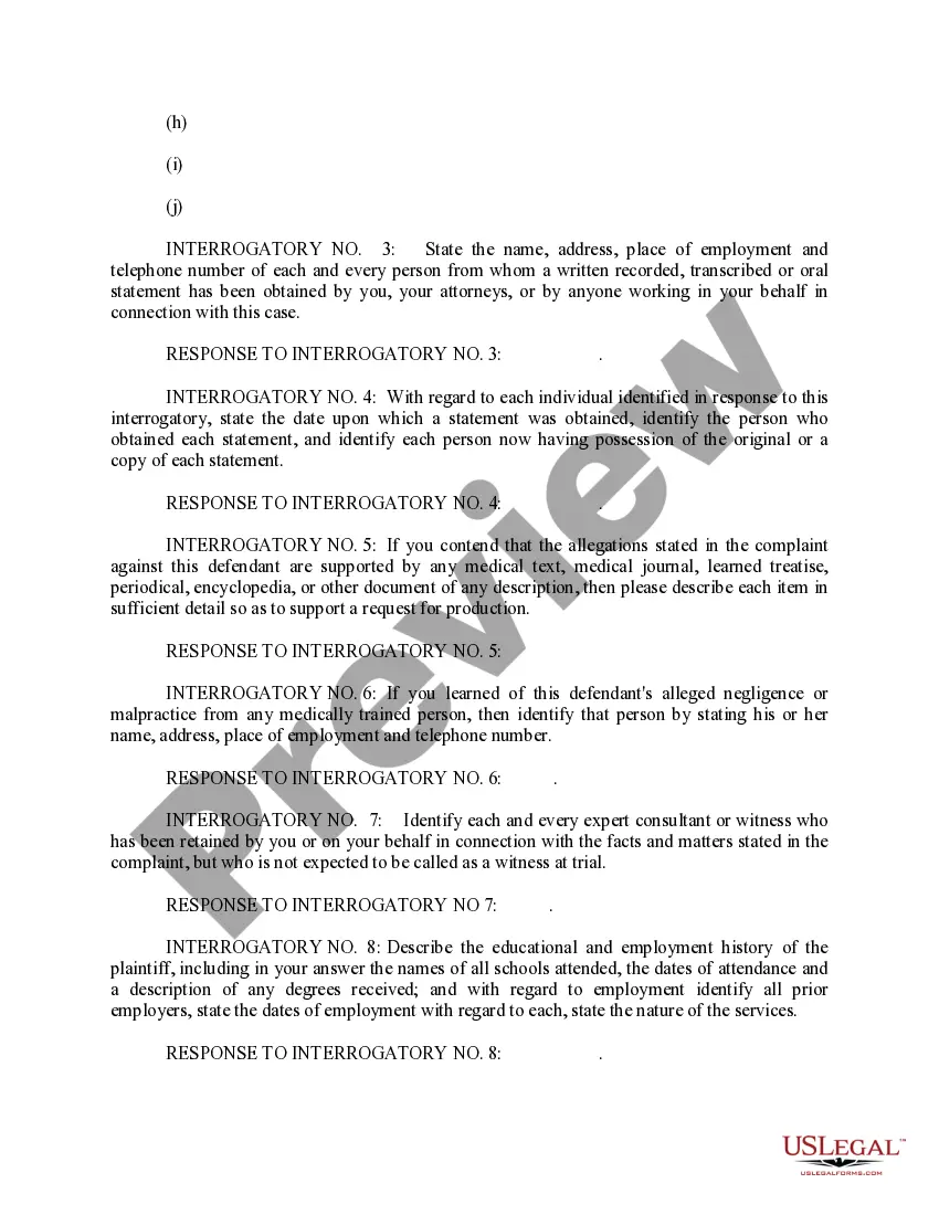 Preview Defendant's Response to Discovery