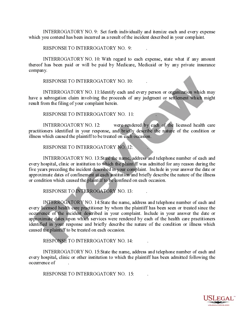 Preview Defendant's Response to Discovery