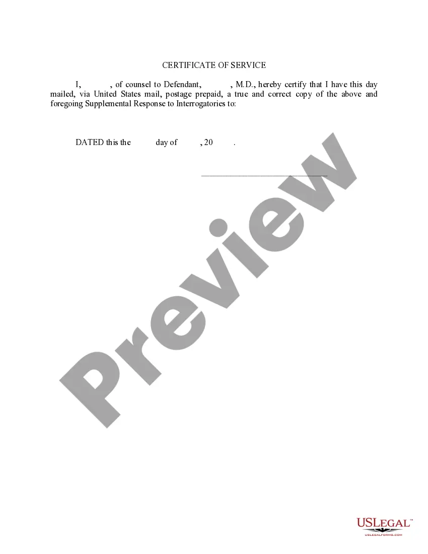 Preview Supplemental Answers to Discovery