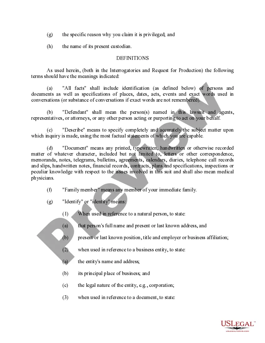 Preview Defendants Interrogatories to Plaintiffs