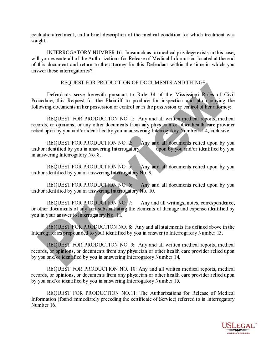 Preview Defendants Interrogatories to Plaintiffs