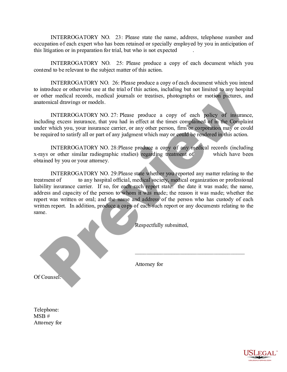 page 3 Interrogatories - First Set and Request for Production of Documents to Defendant preview
