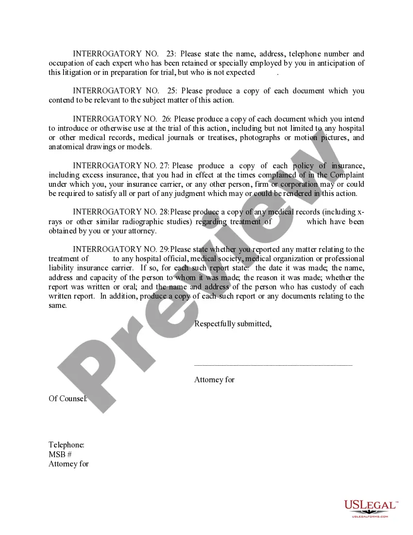 Preview Interrogatories - First Set and Request for Production of Documents to Defendant